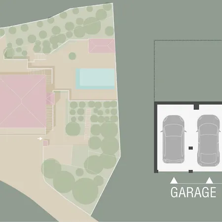 With Two Separate Four-bed Apartments, Private Pool, Grill And Garage